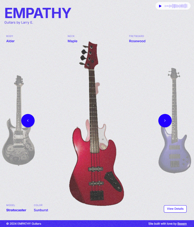 Interactive 3D carousel with smooth rotation and dynamic lighting